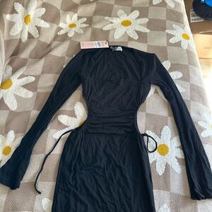 Long Sleeve Cut Out Mini Dress